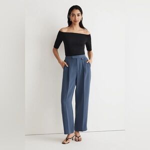 Madewell The Plus Rosedale High-Rise Straight Pant in Crepe size 0